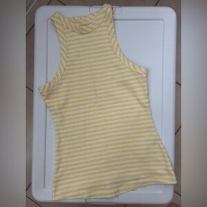 EUC Maeve by Anthropologie Yellow and White Striped Tank Top